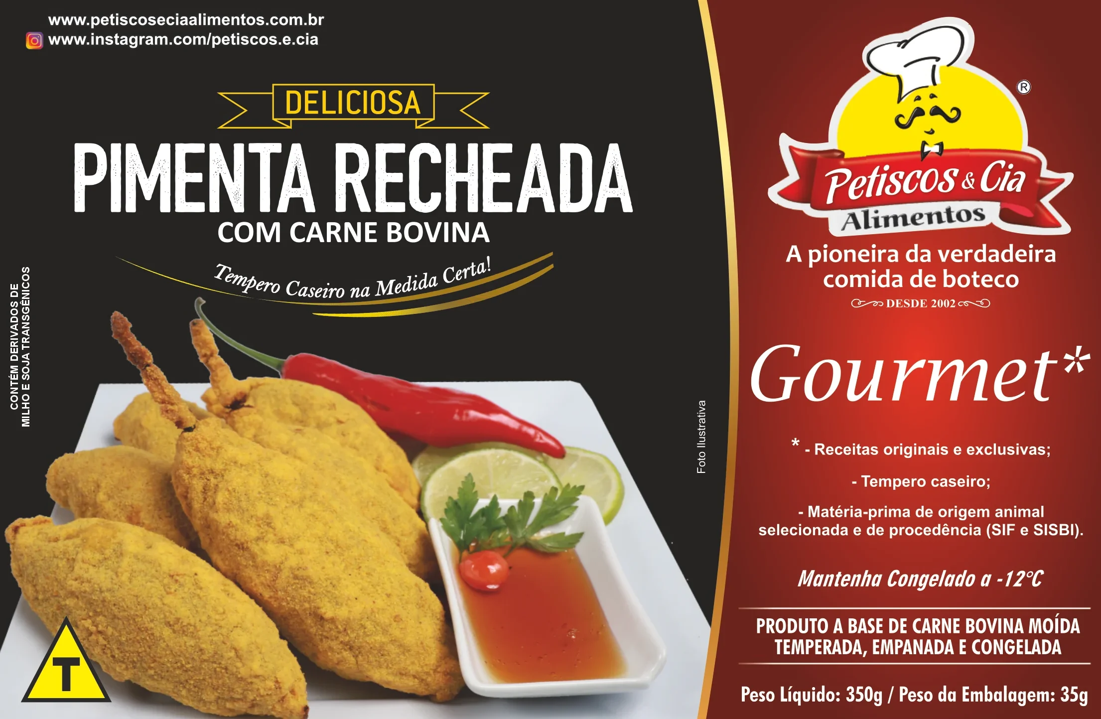 Pimenta Recheada com Carne Bovina 400g