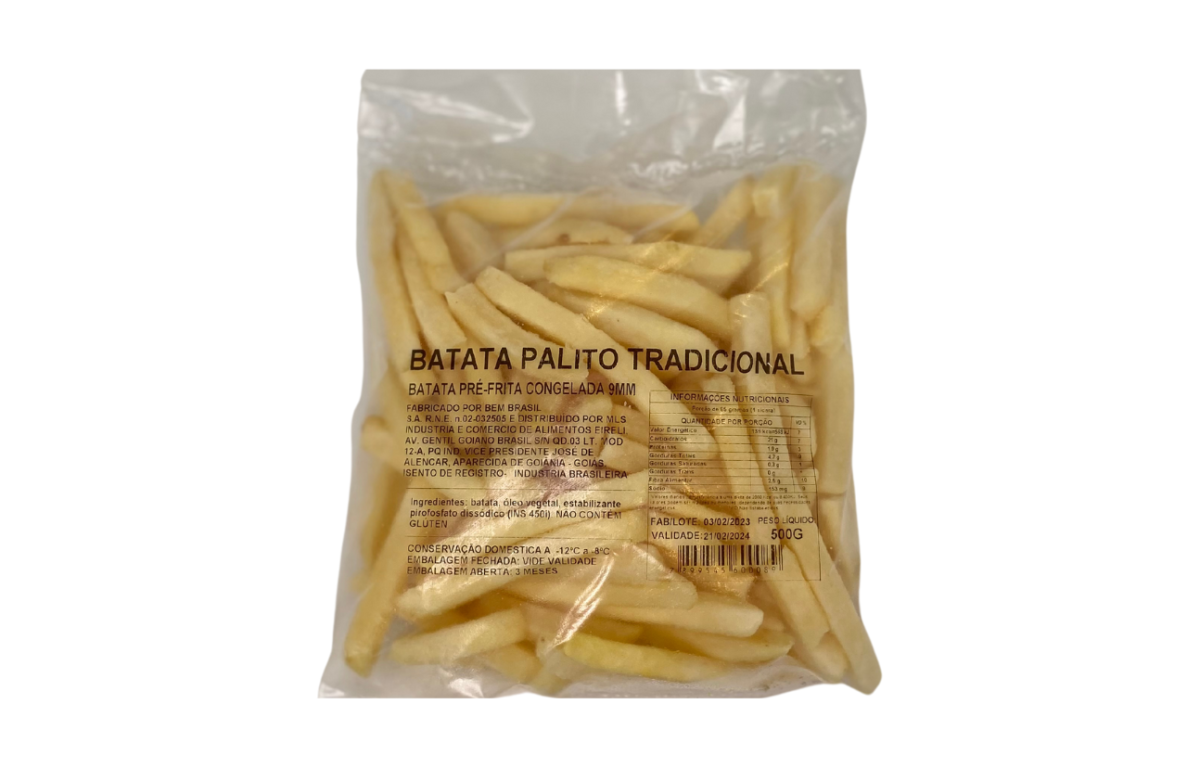 Batata Palito Pre Frita Mm G Petiscos E Cia